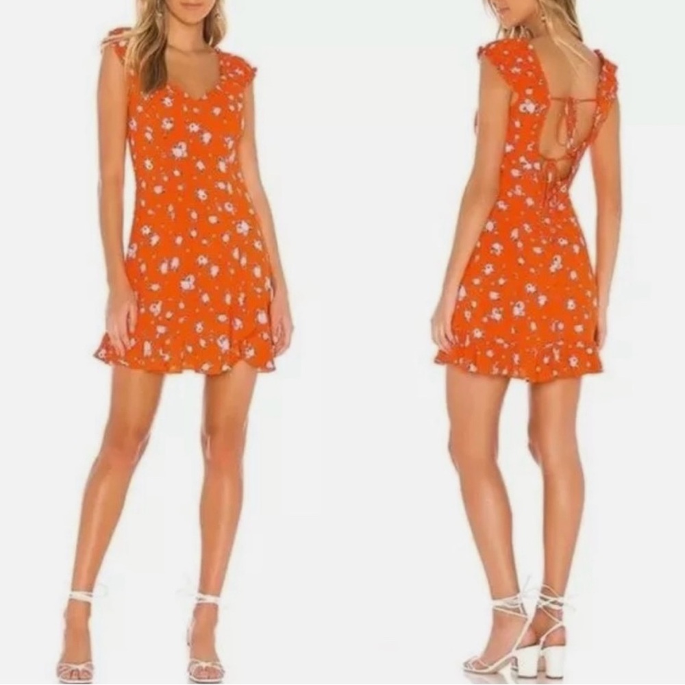 ✨NWT Free People “Like A Lady” Printed Mini Dress 🍊